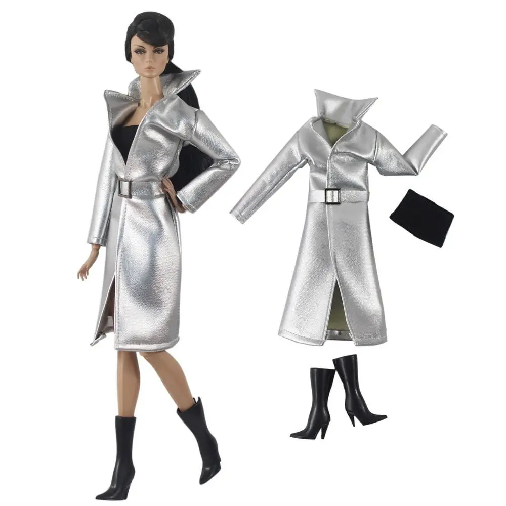 Vestido de muñecas multiestilo DIY, ropa informal, ropa de moda para niñas, chaqueta de cuero PU para muñecas BJD 1/6/muñecas de 30cm