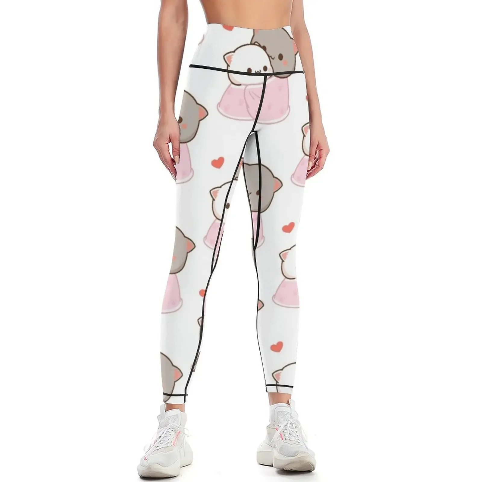 Peach on Goma Cute lovers Leggings Sports female for physical sport legging workout shorts Womens Leggings