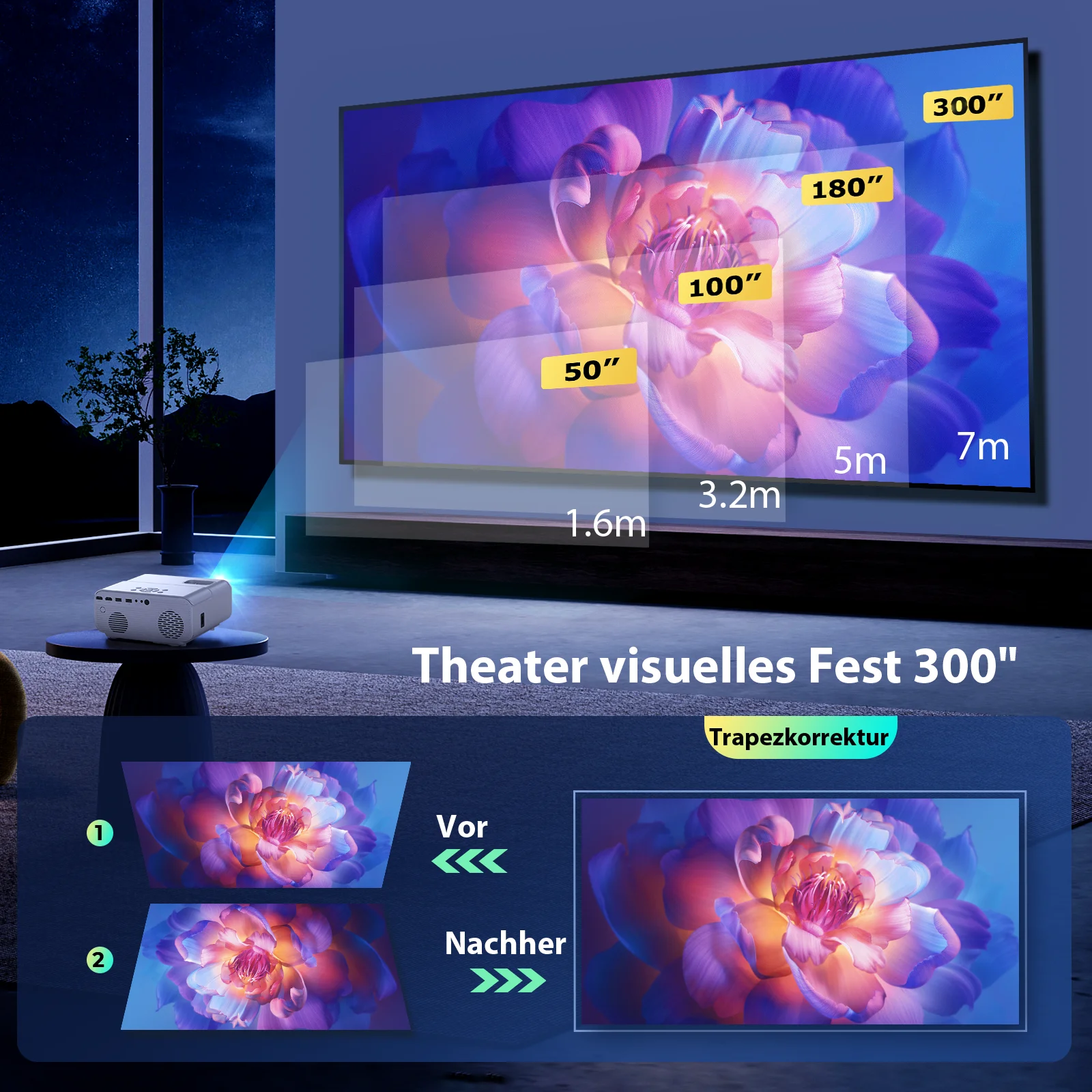 Projector Hd Support 4K 3D Home Cinema Google Os Beamer Projector Smart Video Projector On Sale