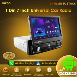Hizpo 1 Din Car Radio Android 12 7