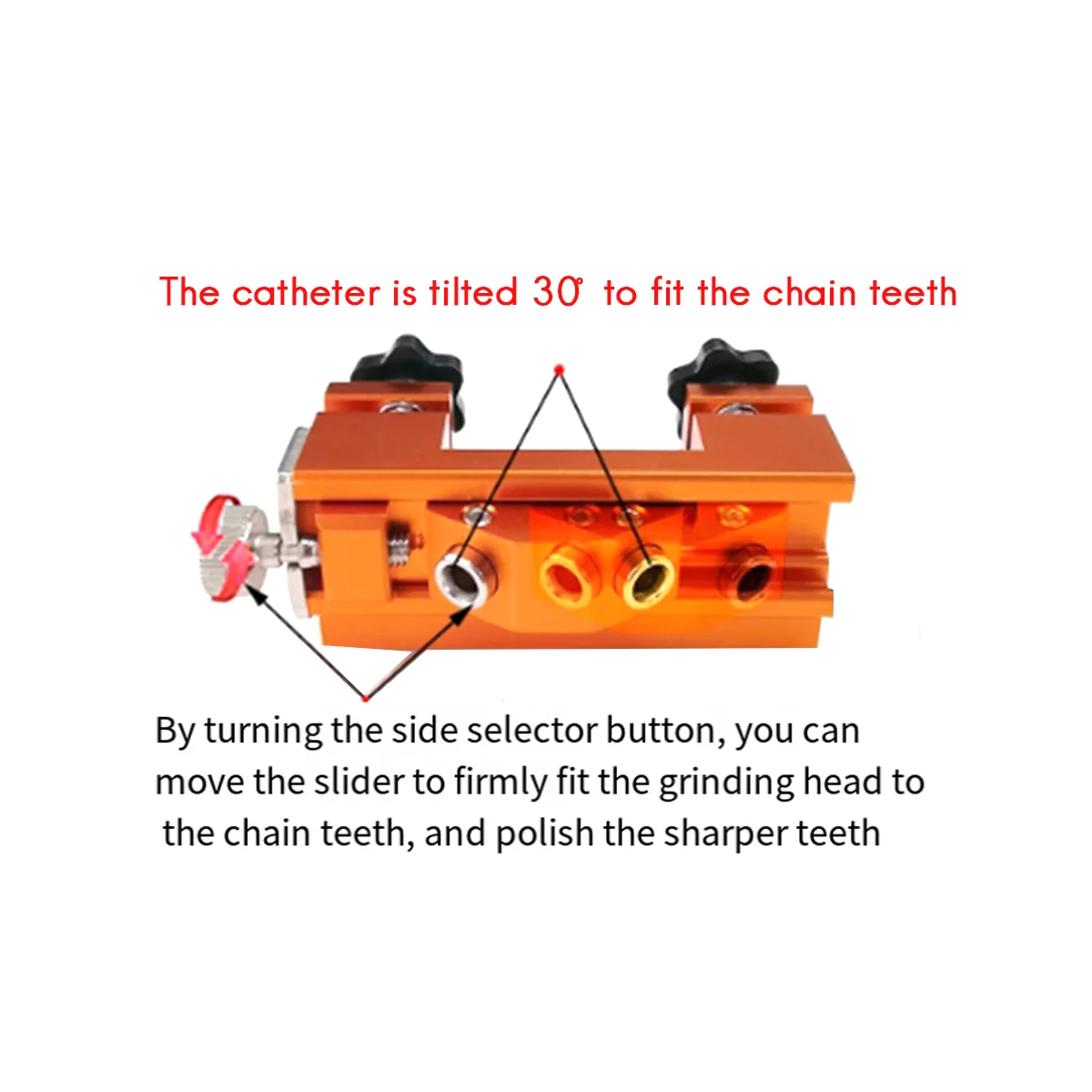 Portable Chainsaw Sharpening Jig Aluminium Alloy Chainsaw Sharpener with Grinder Chain Saw Drill Sharpen Tool