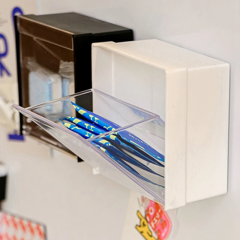 กล่องที่ยึดผนังพลาสติกกันฝุ่นอุปกรณ์จัดระเบียบในห้องน้ำสำลีแผ่นกล่องเดินทางเครื่องประดับขนาดเล็ก