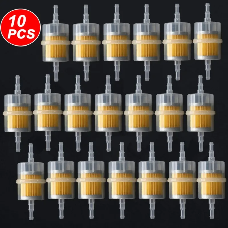 

10/1pcs Motorcycle Oil Filter Inline Gas Fuel Filter Gasoline Filters Tool for Scooter Motorcycle Moped Scooter Dirt Bike ATV