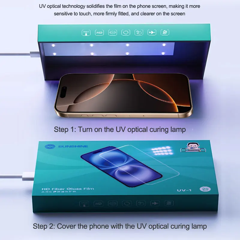 أشعة الشمس UV-1 U200 U300 HD UV الألياف الزجاجية طبقة رقيقة واقية حماية شاشة الهاتف لآلة قطع الأفلام سلسلة 890C و Y22