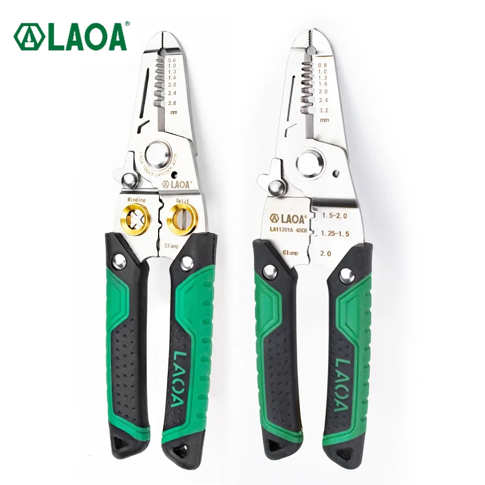 LAOA wire stripping pliers multifunctional fiber optic pliers cable pliers cable cutting pliers electrician specific