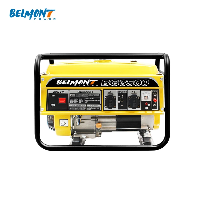 3KW 3000watt Home Open Frame Gasoline Generator With Wheels