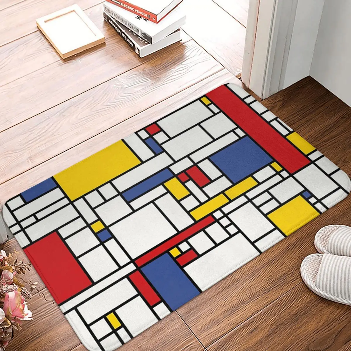 

Piet Mondrian Non-slip Doormat Floor Mat Washable Carpet Rug for Kitchen Entrance Home Bathroom Living room Footpad Mats