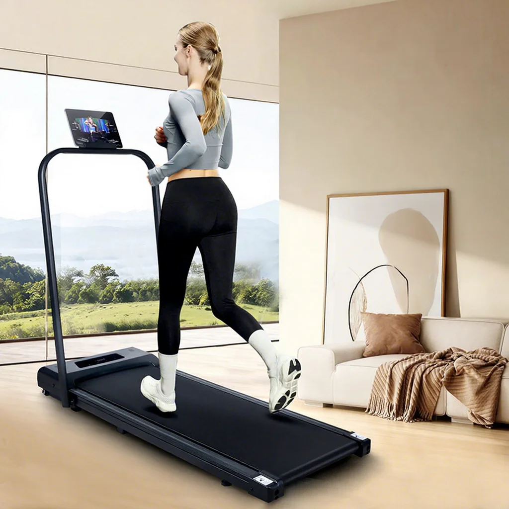JMZ Treadmill Portable Folding Home Gym Fitness Equipment Manual Incline Bluetooth Speaker for Adults Compact Design Small