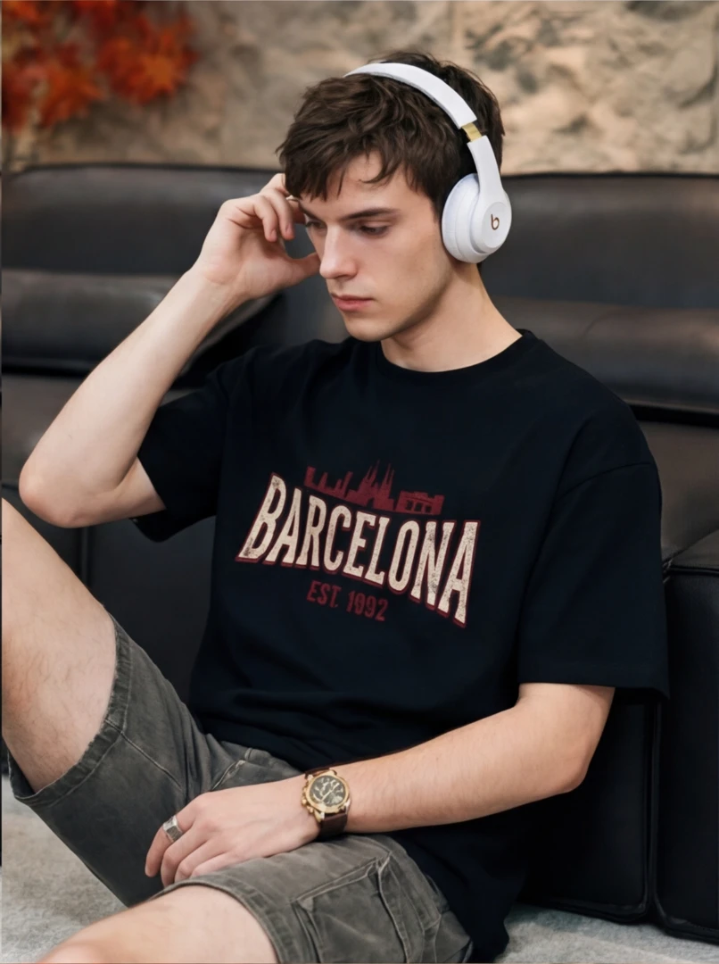 Casual Men's Cotton…