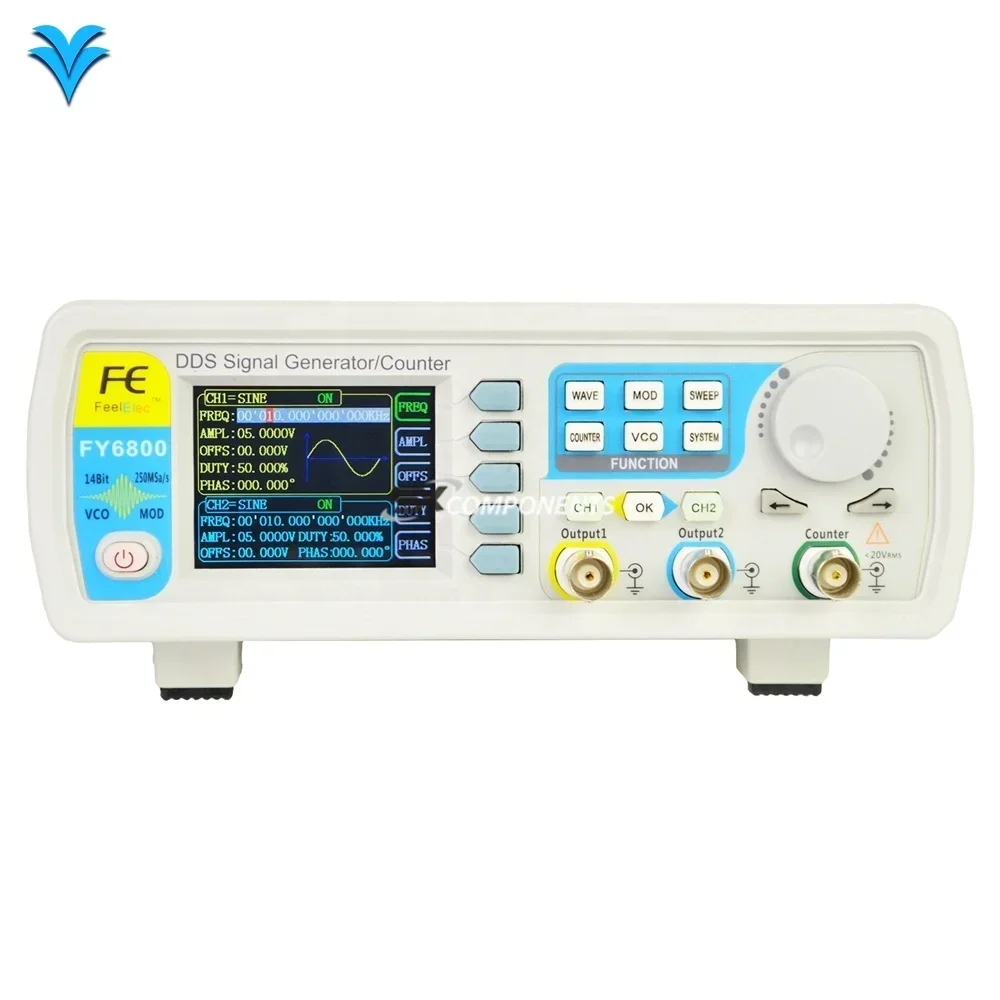 FY6800 Dual-channel Digital signal generator DDS Frequency Function Generator Arbitrary Waveform Generator 250MSa/s 14bits 60MHz