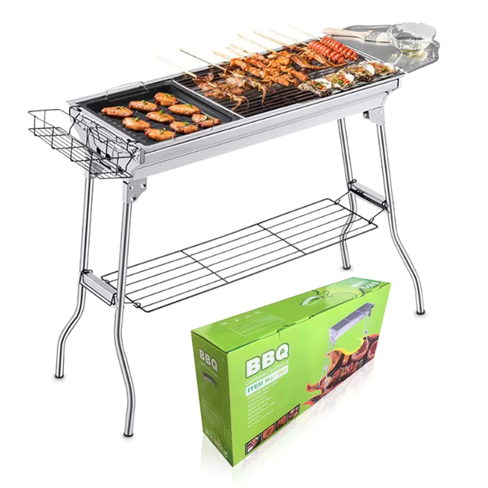 Bbq Barbecue Machine Korean Barbeque Rack Pan Chicken Oven Automatic Supplies Disposable Outdoor Island Indoor Charcoal Grill