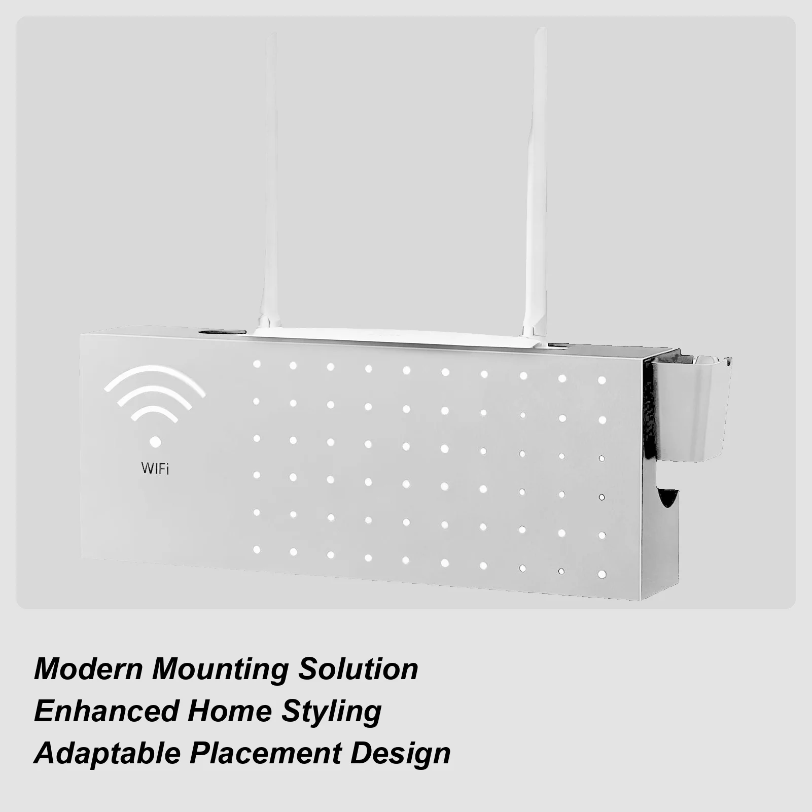 Couvercle de routeur mural multifonctionnel en acier au carbone, fournitures pour la maison, boîte de rangement de routeur Wifi pour sortie de sortie réseau électronique