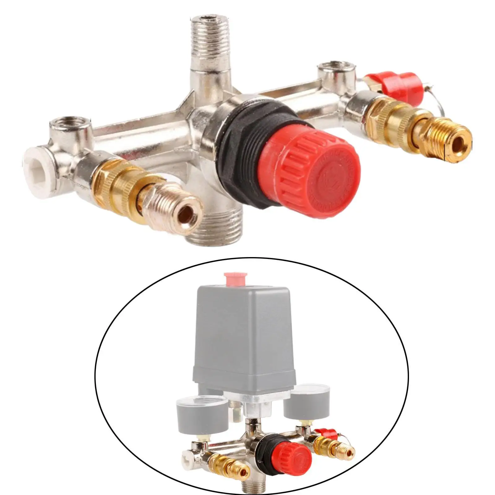 Air Compressor Pressure Switch Air Compressor Pressure Regulator Quiet Operate Easy Installation Direct Replace Sturdy Fittings