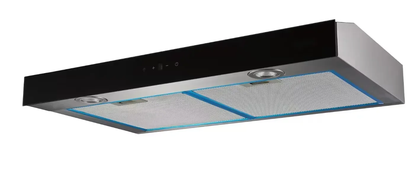 

---90CM High Quality Cheap SS Chimney Range Cooker Hood For Kitchen BLACK Light Metal With Customized Air Flow