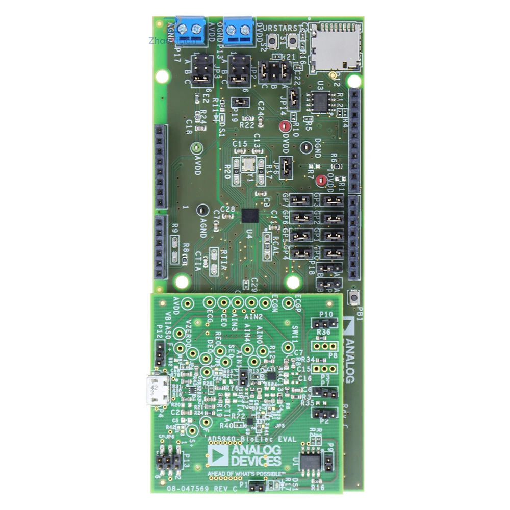 For EVAL-AD5940BIOZ AD5940 Bioimpedance Evaluation Board Body ECG Skin Impedance Biosignal Measurement Module