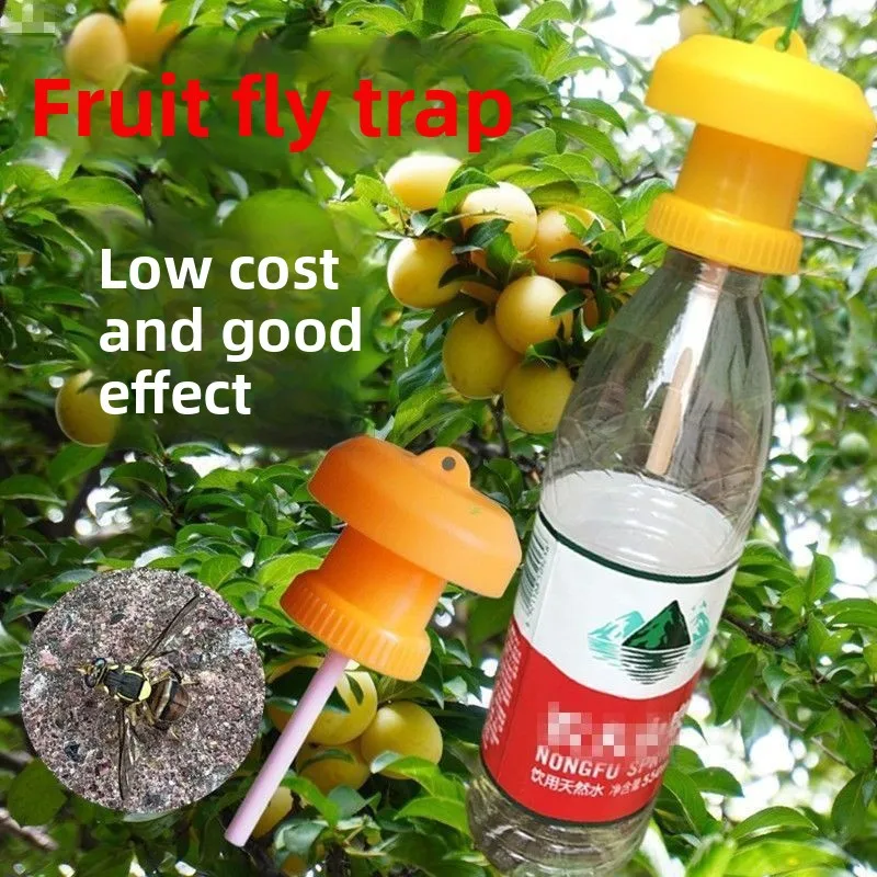 Fruit fly needle bee trap lure potion wholesale melon and fruit vegetable garden fly trap capture bottle stopper cap - view 3