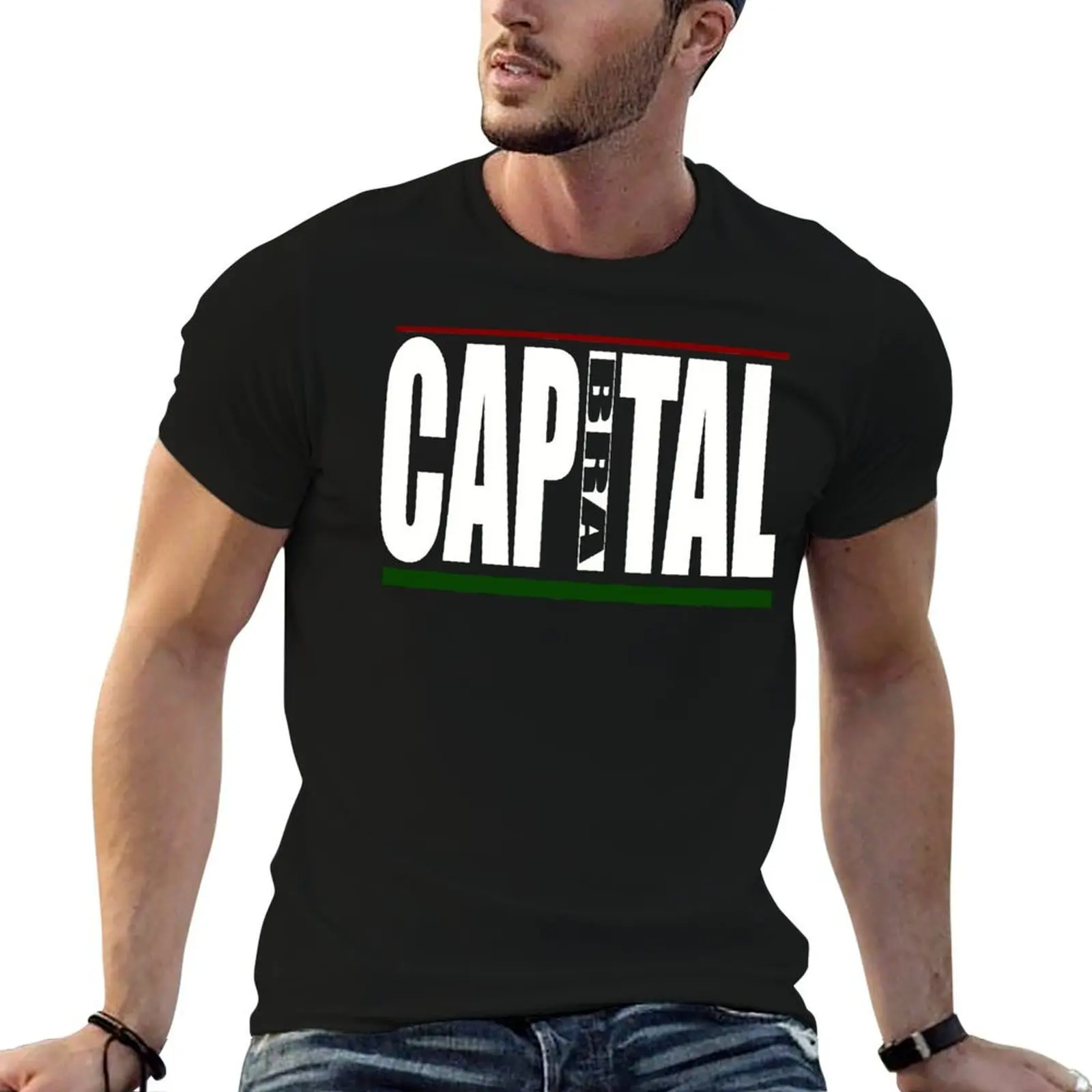 Camiseta Capital Bra CD rap berlin, camiseta para hombre 100% de algodón de marca de lujo, camisetas de anime para hombre