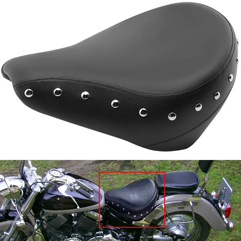 

Black Rivet Motorcycle Seat Cushion Driver Rider Front Cushions Seat Accessories For YAMAHA Dragstar VSTAR XVS400 650 1998-2022