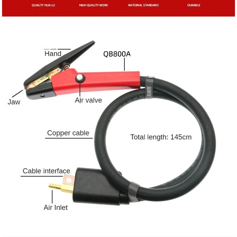 QB-600A QB-800A Weld Carbon Arc Gouging Torch Gun Set Argon Arc Welding Tools Torch gun Gouging Electrode holder