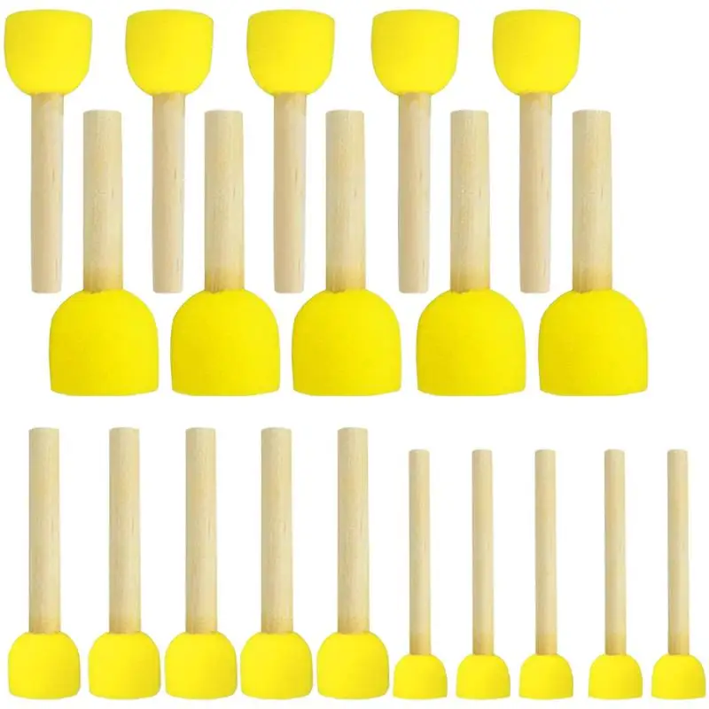 20/30Pcs Round Sponge Brushes For Painting (4 Sizes), Paint Sponges For Acrylic Painting, Stencil Painting Tools For Kids