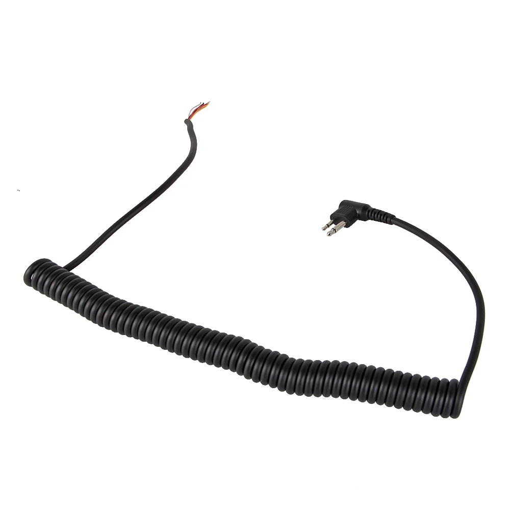 AA91 2pin 4 Wire Speaker MIC Cable Spring line For Motorola GP88S GP3688 GP2000 PMMN4013A