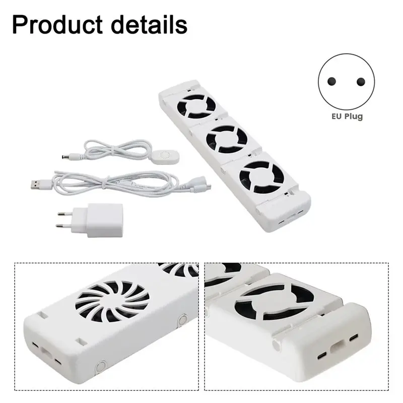 

【THANKSGIVING DAY】Magnetic Smart Cooling Fan Kit 3-Fan Home Radiator Booster Ventilation Fan For Fireplace EU-Plug Compatible