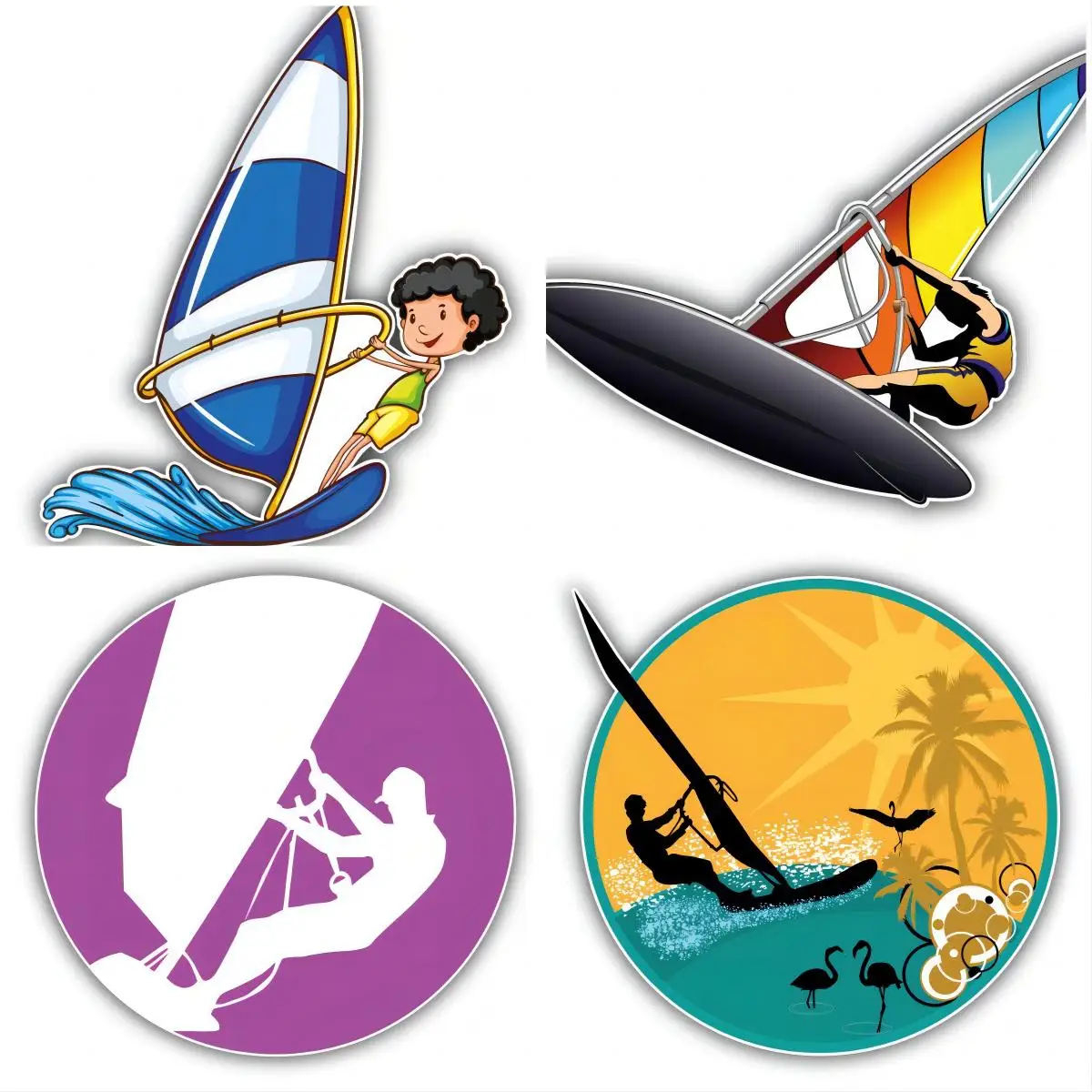 

High-quality Kid Windsurfing Car Bumper Sticker Guitar Racing Rally 4x4 Off Road Motorcycle Off-road Laptop Helmet Trunk Decal