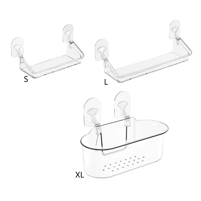 Space Saving Shower Storage No Drill & Adhesive Needed Versatile Bathroom Solution Convenient Rack for Small Areas