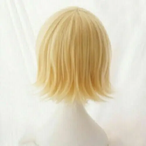 Vocaloid Kagamine Rin Short Blonde Cosplay Hair Wig