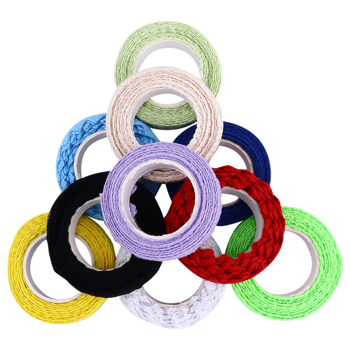 

10 Rolls 1.8m Bud Silk Tape Washi Style Masking Tape for Gift Packaging Handmade Cards Scrapbook Albums Kids Art Projects