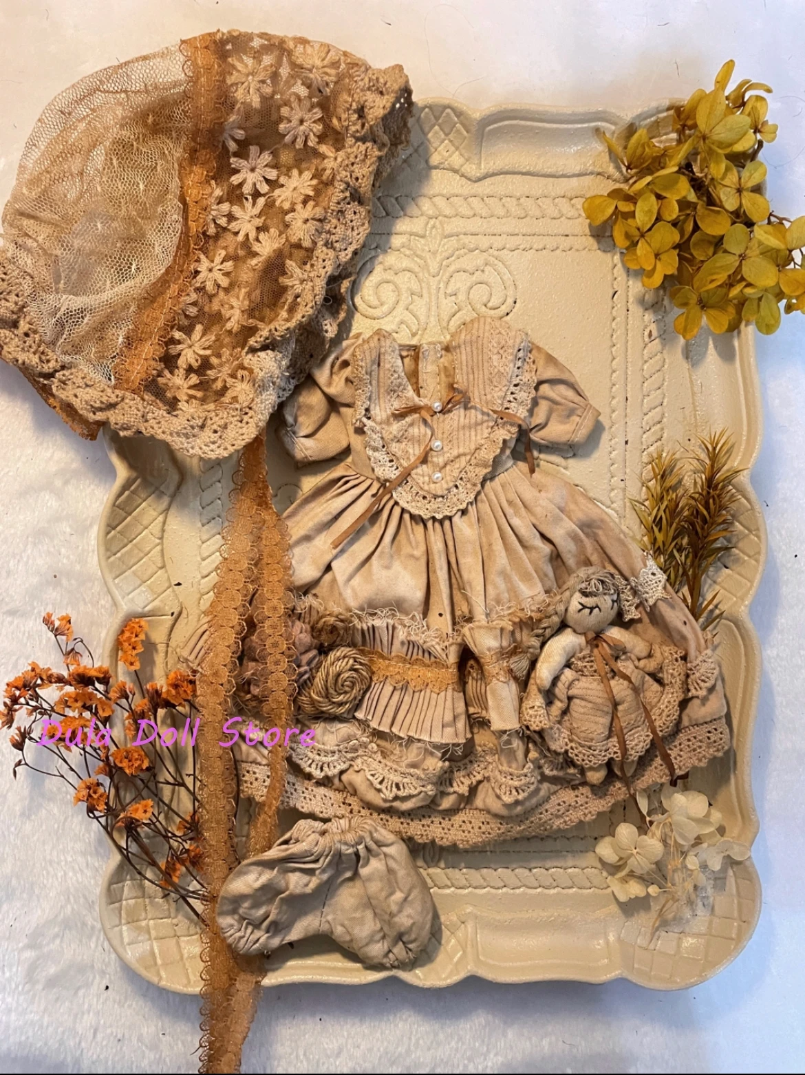 Dula 인형 옷 드레스 차 염색 스커트 Blythe Qbaby ob24 ob22 Azone Licca ICY JerryB 1/6 Bjd 인형