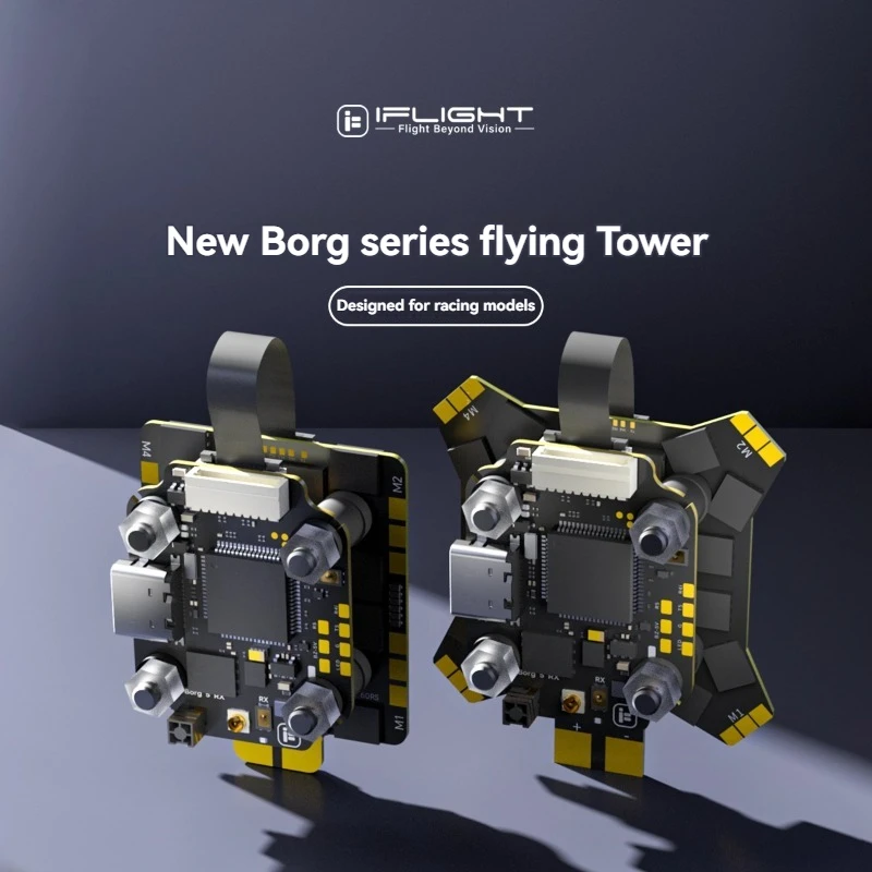 

Контроллер полета iFlight Borg 5S с регулятором скорости 60 А, гоночной башней 4-8S, встроенным приемником ELRS