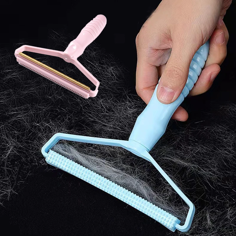 Clothes Hair Scraper Portable Double Sided Tweed Coat Manual Hair Ball Cleaning Household No Harm To Clothes Hair Ball Trimmer