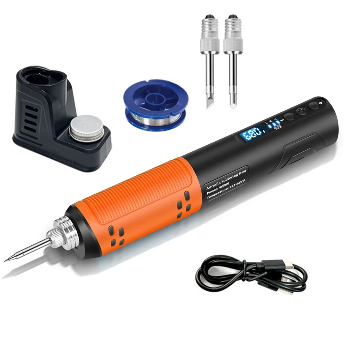 

AA89 Digital Display USB Wireless Soldering Iron Kit Portable Soldering Iron Pen USB Rechargeable Electronic Welding Tool