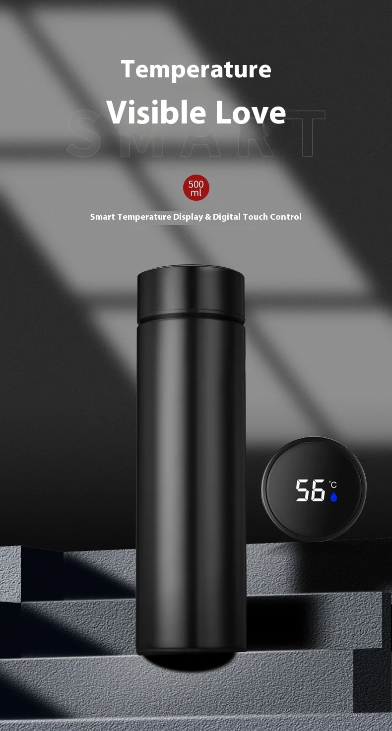 

Smart Temperature Monitoring Insulated Stainless Steel Water Cup Portable Home Use 304 Material