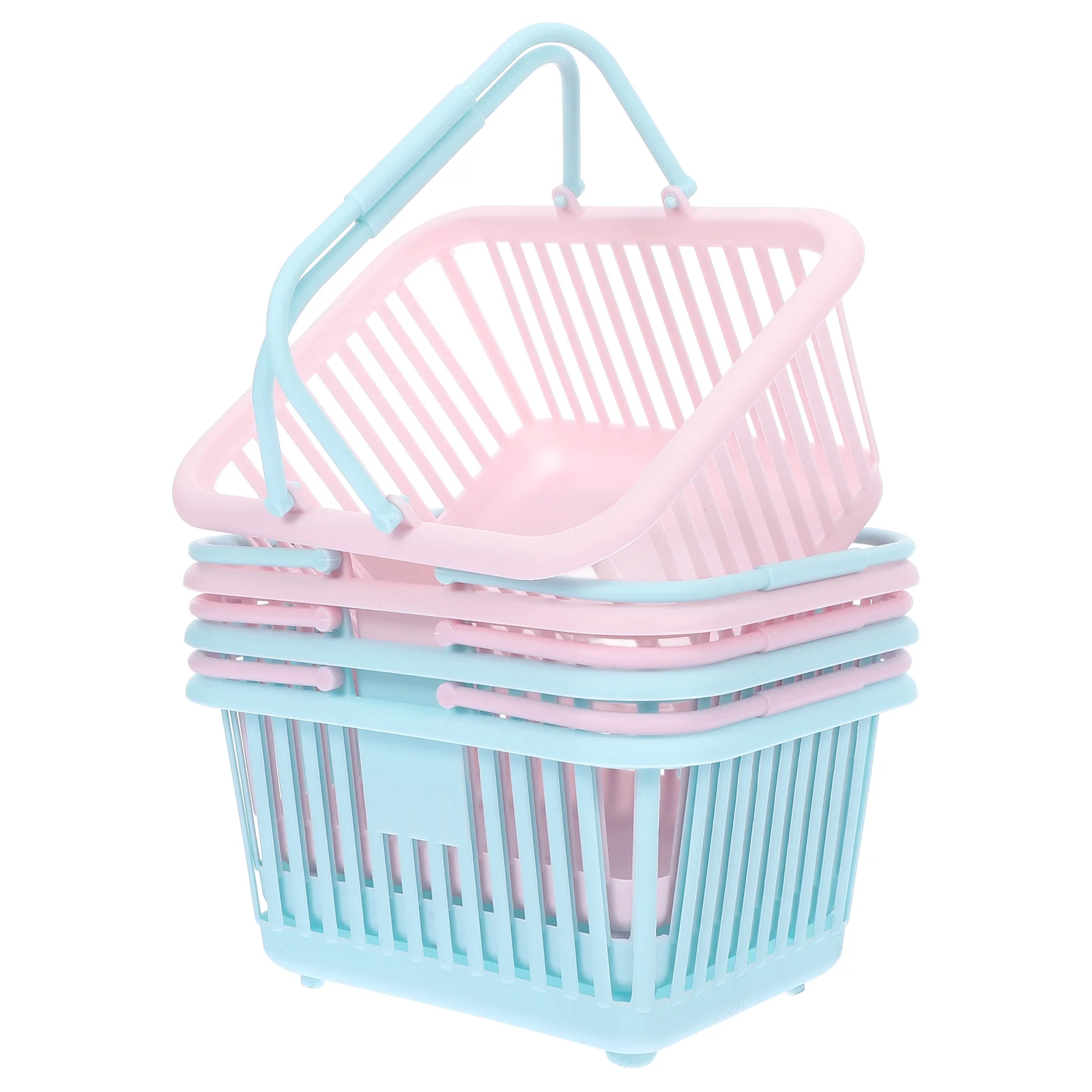 4 Pcs Condiment Picking Basket Food Containers Bathroom Small Shopping Storage Mini Baskets Square