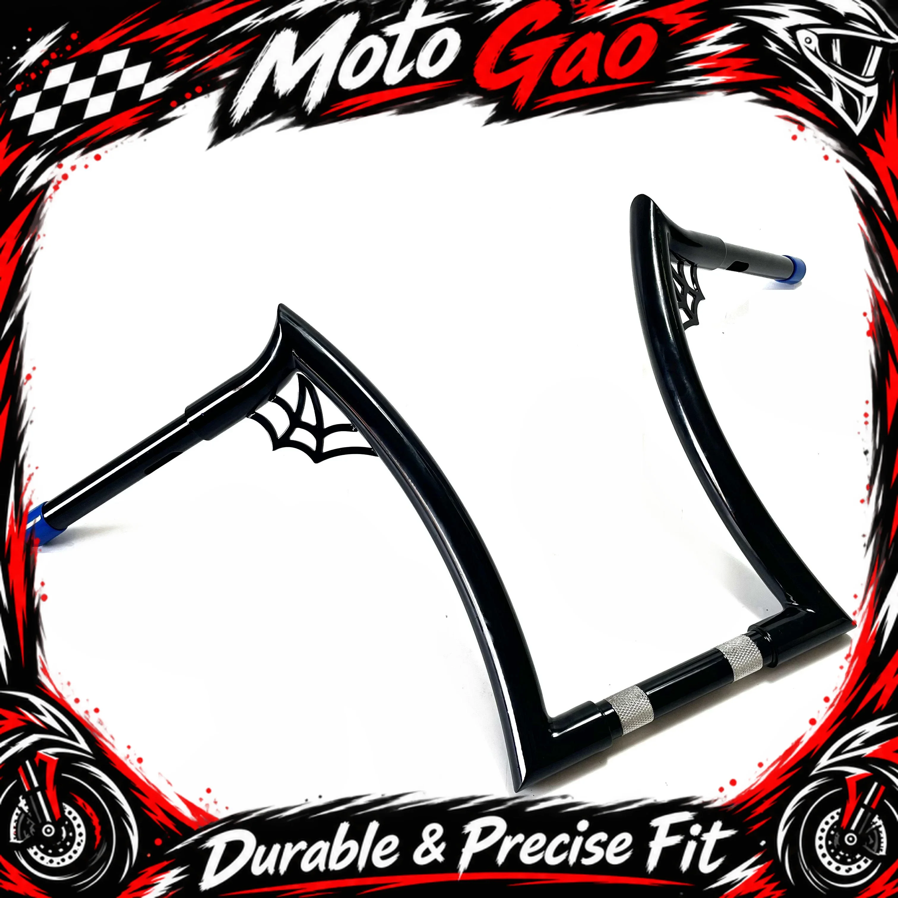 【Precise Fit】Motorcycle Custom Spider horn Handlebars 1-1/4 inches  For Harley Dayna Soft tail Fat Boy Breakout Road Glide