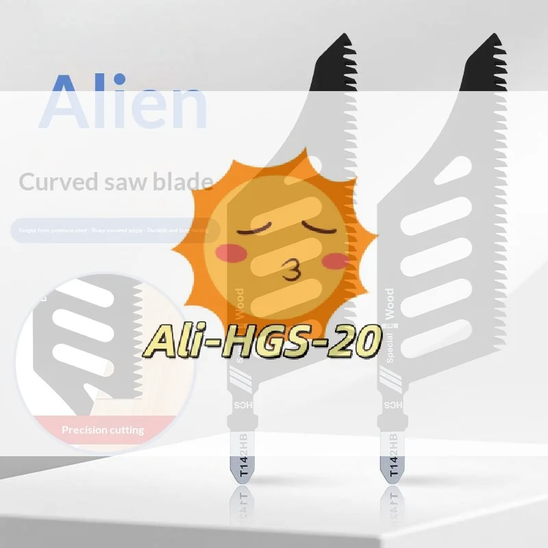 

T-Shank Flush Cutting Jigsaw Blades – Curved Blade for Precise Plunge & Edge Cuts,1/5PCS Replacement with Precision Ground Teeth