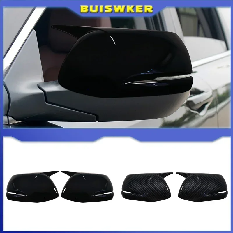 Horn Shape ABS Carbon Fiber Style Rear View Side Mirror Cover Rearview Caps For Honda CR-V CRV 2017-2020