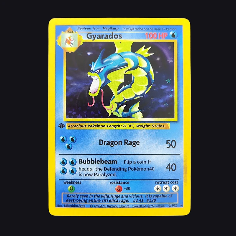 Bricolage 1999 POKEMON jeu anglais 1ère édition Charizard Blastoise Venusaur Holo Anime jeu Collection carte jouet