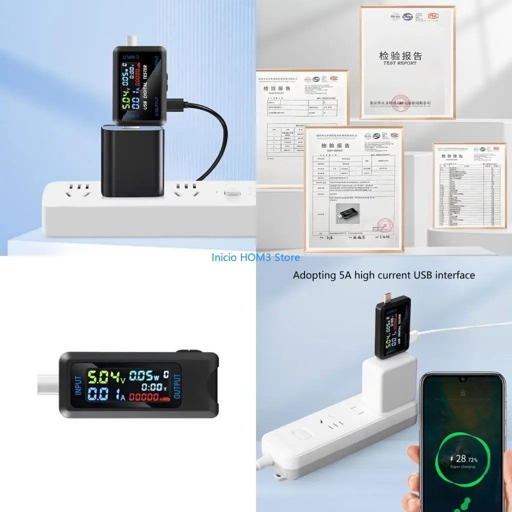 A5YD USB Tester Digital Voltmeter Amperimetro Current Meter USB Power Meter
