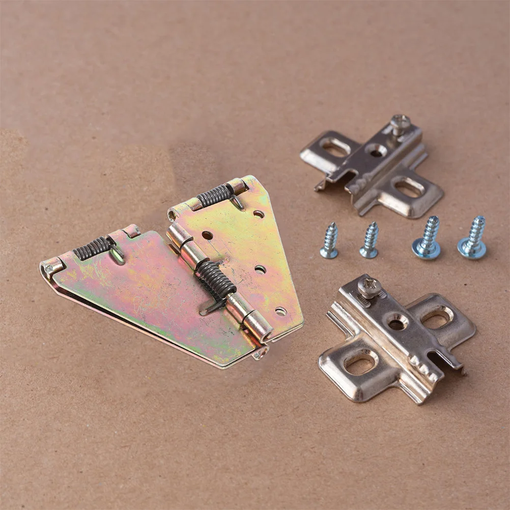 

2Pcs 180 Degree Butterfly Hinge Spring Lock Folding Dining Table Hardware Easy Storage Space Saving Furniture Folding Table Legs