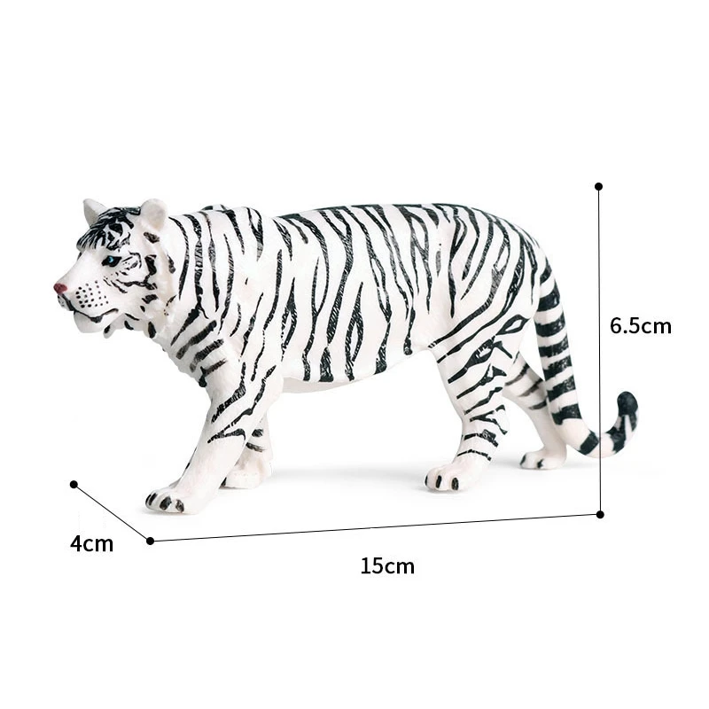 시뮬레이션 화이트 타이거 피규어 수집용 장난감, 플라스틱 동물 액션 피규어, 야생 동물 장난감, 어린이