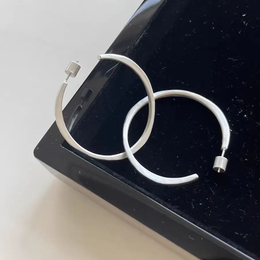 

Jenny&dave Large Earrings With Plain Ring Design, Simple And Fashionable Jewelry Earrings Women's Earrings Ear Cuffs