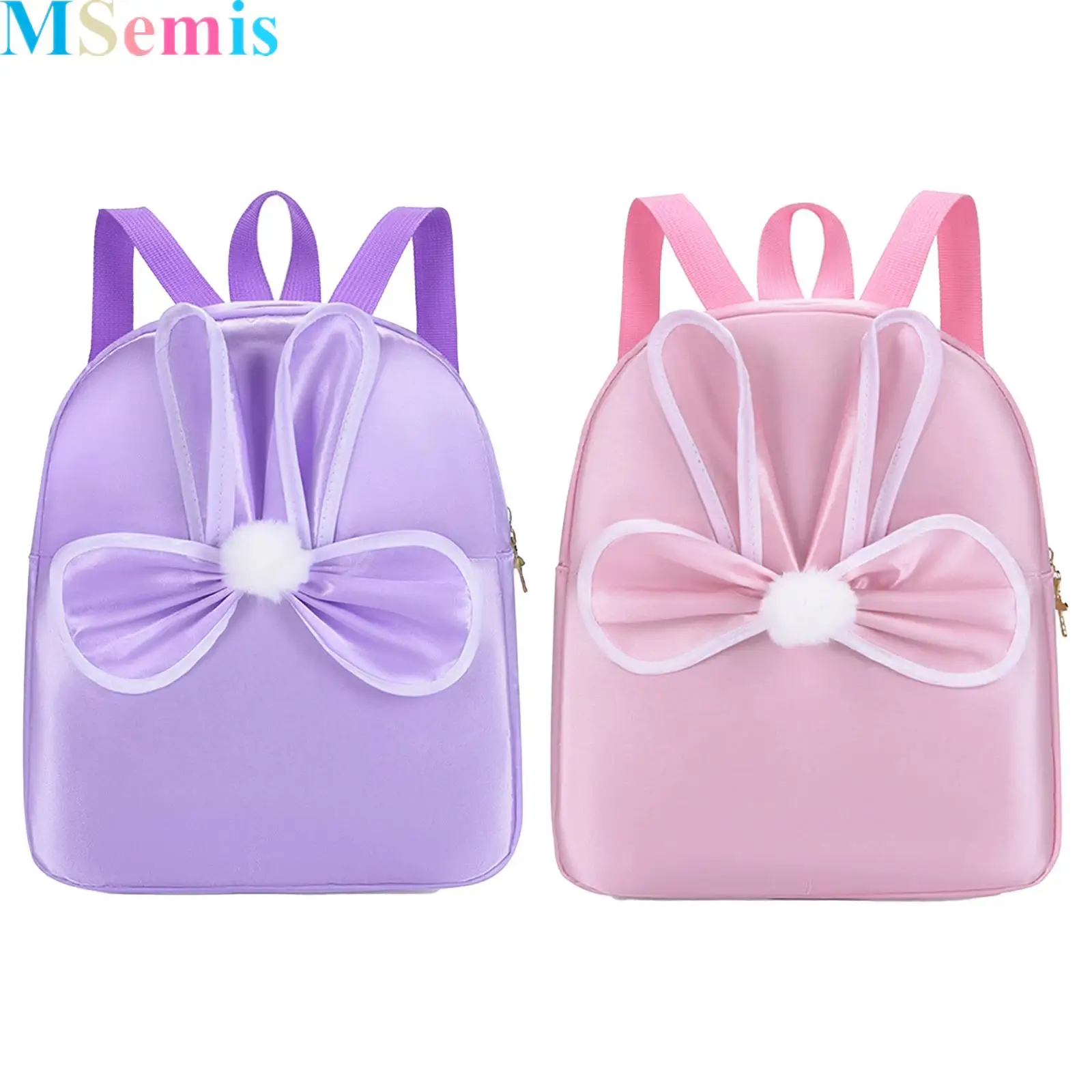 

Cute Practice Dance Bag Ballet Bag Little Girls Ballerina Dance Backpack Rabbit Ear Style Large Capacity Bag