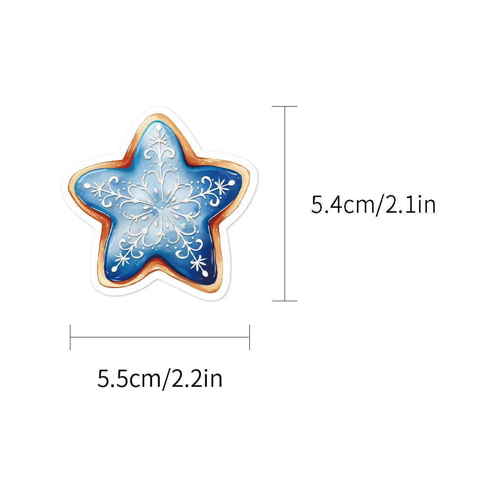 50/100 шт. синие зимние наклейки для скрапбукинга, ноутбука, граффити, комната, общественный дневник Y2k, модный телефон, забавная рождественская наклейка