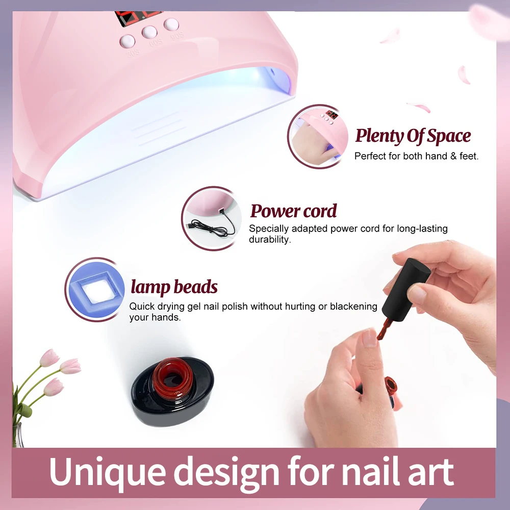 USB Nail Phototherapy Machine Nail Lamp 12 UV LEDs Light Curing 36W Nail Polish Gel Infrared Sensor Machine Nail Art