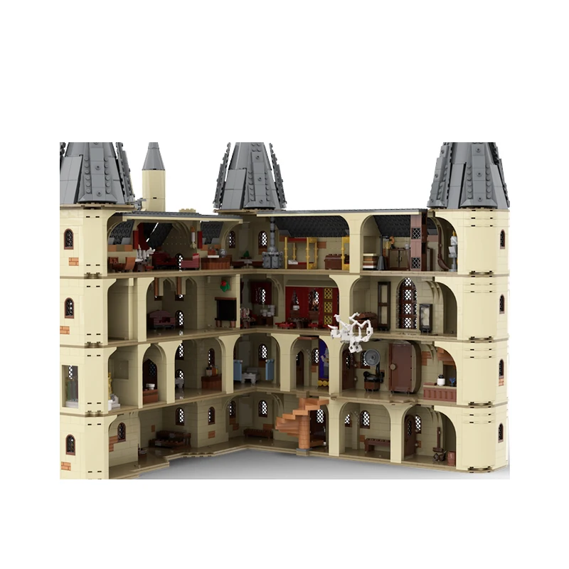 MOC-104866 słynny czworobok architektury zbudowany z czterech modułowych Model klocków budowlanych modułowych klocki magicznej wieży