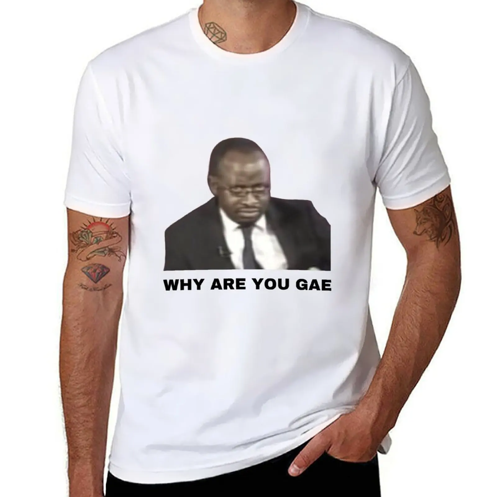 Why are you Gae Meme Uganda Gay Rights Interview Viral Video T-Shirt custom t-shirts oversize t-shirts man oversized t shirt men