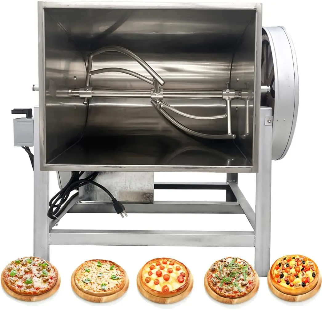 

50KG/110LB Commercial Dough Mixer Machine, 110V 3000W Electric Dough Kneading Machine, W/Rotary Bowl, for Bakeries Pizzerias